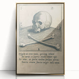 Vintage Gothic Prints - Skull and Crossbones Medieval Gothic Canvas Art