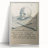 Vintage Gothic Prints - Skull and Crossbones Medieval Gothic Canvas Art
