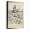 Vintage Gothic Prints - Skull and Crossbones Medieval Gothic Canvas Art