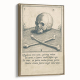 Vintage Gothic Prints - Skull and Crossbones Medieval Gothic Canvas Art