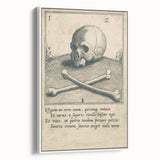 Vintage Gothic Prints - Skull and Crossbones Medieval Gothic Canvas Art