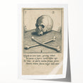 Vintage Gothic Prints - Skull and Crossbones Medieval Gothic Canvas Art
