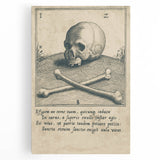 Vintage Gothic Prints - Skull and Crossbones Medieval Gothic Canvas Art