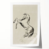 Dark Decor Style - Abstract Horse Gothic Medieval Canvas Wall Art