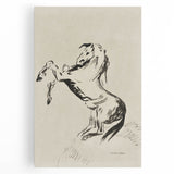 Dark Decor Style - Abstract Horse Gothic Medieval Canvas Wall Art