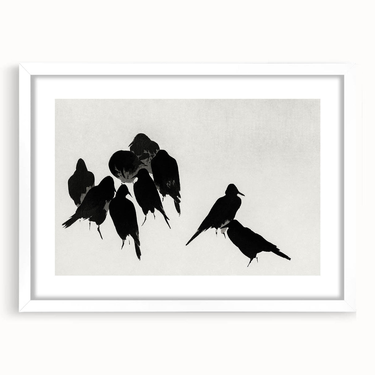Gothic Artworks - Dark Decor Style Raven Silhouettes for Gothic Wall Art