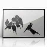 Gothic Artworks - Dark Decor Style Raven Silhouettes for Gothic Wall Art