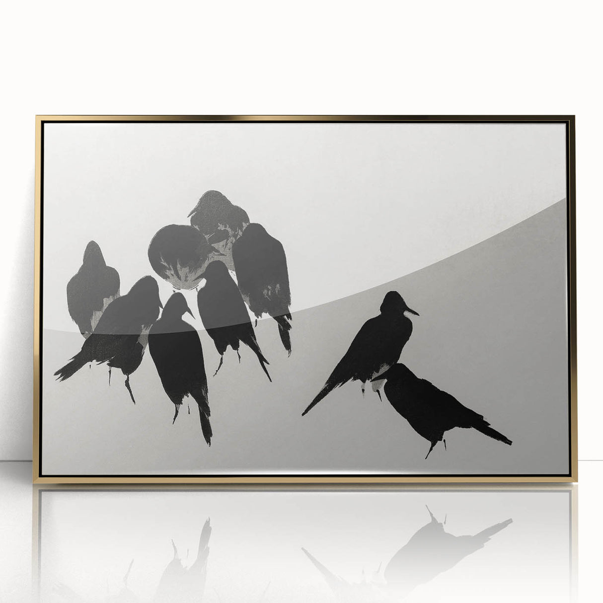 Gothic Artworks - Dark Decor Style Raven Silhouettes for Gothic Wall Art