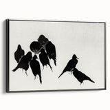 Gothic Artworks - Dark Decor Style Raven Silhouettes for Gothic Wall Art