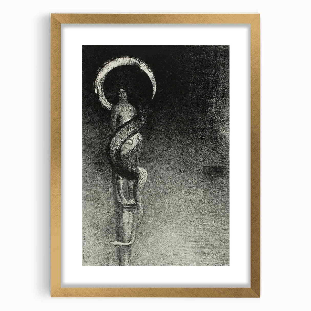 Eerie Gothic Serpent Art - Dark Decor for Mysterious Gothic Spaces