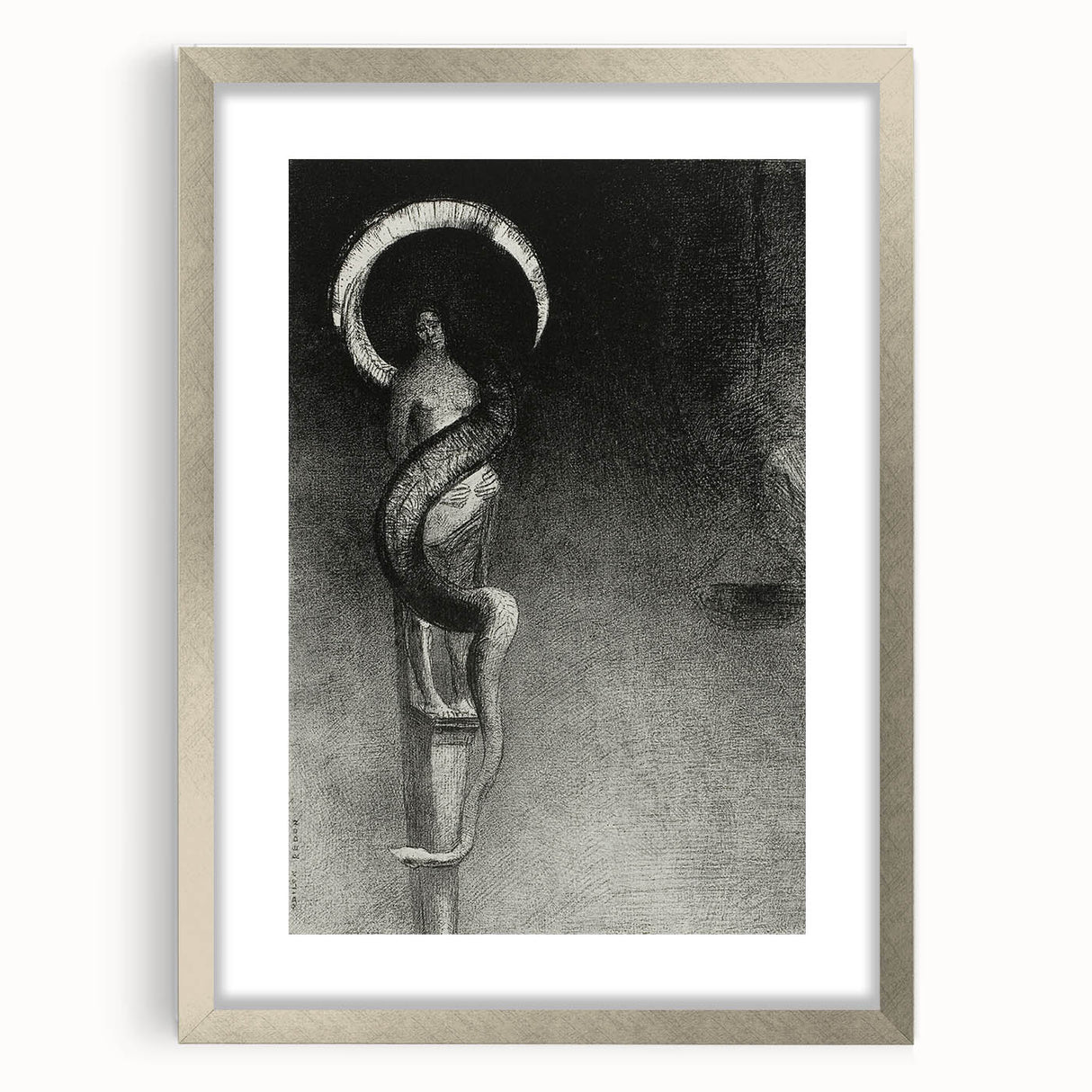 Eerie Gothic Serpent Art - Dark Decor for Mysterious Gothic Spaces