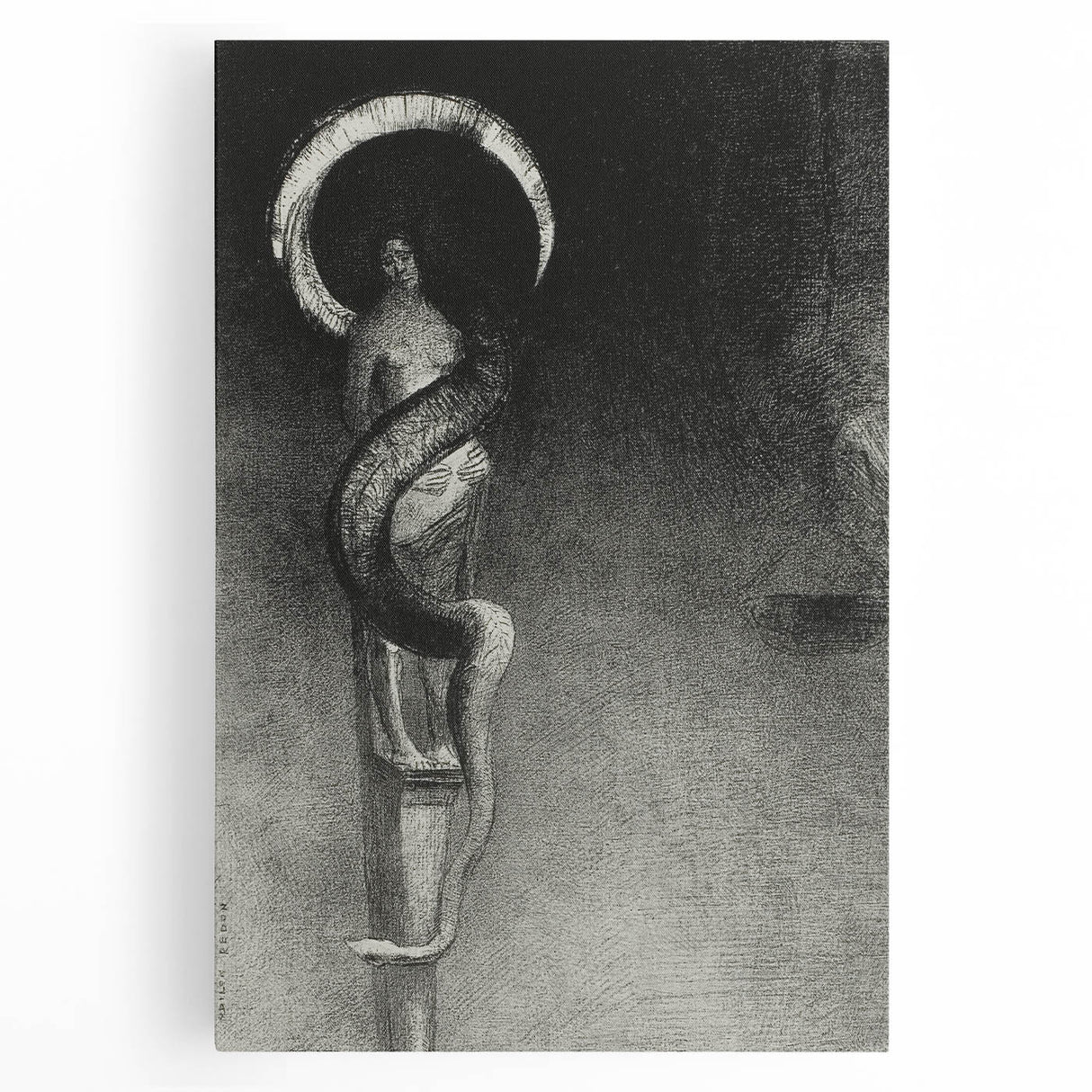 Eerie Gothic Serpent Art - Dark Decor for Mysterious Gothic Spaces