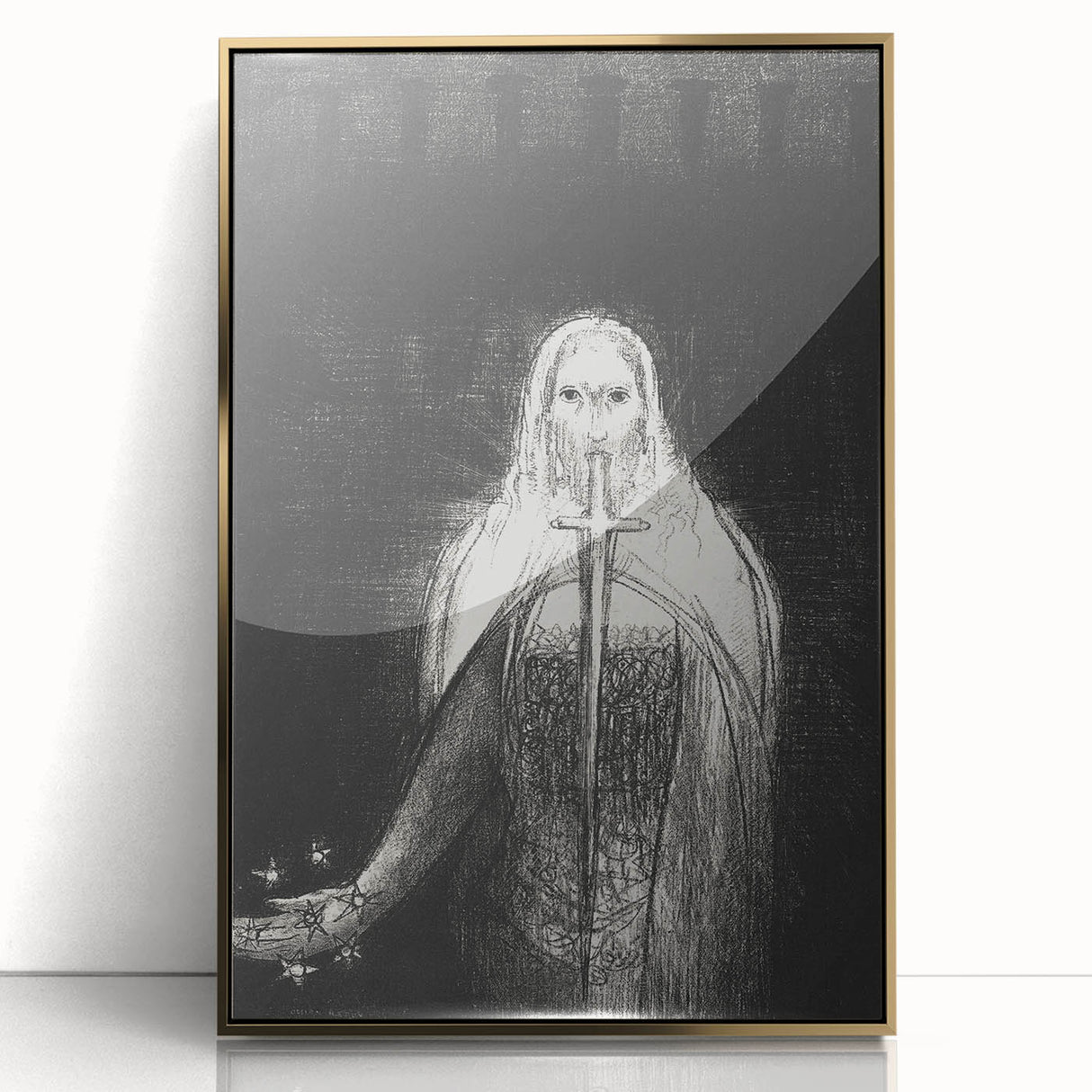 Dark Knight Gothic Canvas – Mysterious Warrior Gothic Wall Art Decor