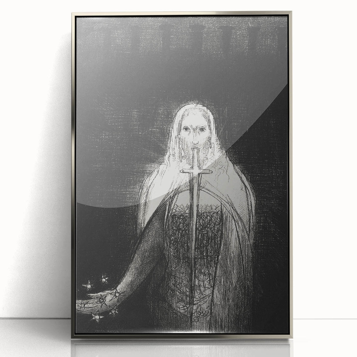 Dark Knight Gothic Canvas – Mysterious Warrior Gothic Wall Art Decor