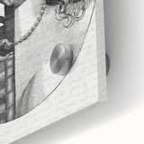 Gothic Wall Art | Half Skull, Half Woman Medieval Gothic Canvas Print