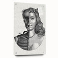 Gothic Wall Art | Half Skull, Half Woman Medieval Gothic Canvas Print