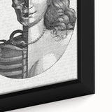 Gothic Wall Art | Half Skull, Half Woman Medieval Gothic Canvas Print
