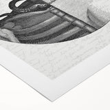 Gothic Wall Art | Half Skull, Half Woman Medieval Gothic Canvas Print