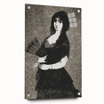 Victorian Lady with Fan Print - Gothic Portrait Wall Art Decor
