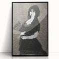 Victorian Lady with Fan Print - Gothic Portrait Wall Art Decor