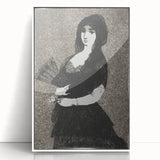Victorian Lady with Fan Print - Gothic Portrait Wall Art Decor