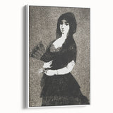 Victorian Lady with Fan Print - Gothic Portrait Wall Art Decor