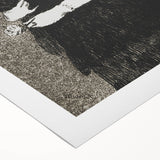 Victorian Lady with Fan Print - Gothic Portrait Wall Art Decor