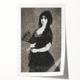 Victorian Lady with Fan Print - Gothic Portrait Wall Art Decor