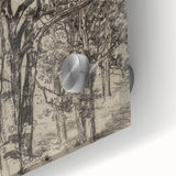 Forest Silhouette Etching - Mysterious Gothic Nature Wall Art Decor