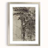 Forest Silhouette Etching - Mysterious Gothic Nature Wall Art Decor