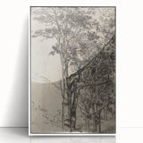 Forest Silhouette Etching - Mysterious Gothic Nature Wall Art Decor