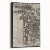 Forest Silhouette Etching - Mysterious Gothic Nature Wall Art Decor