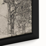 Forest Silhouette Etching - Mysterious Gothic Nature Wall Art Decor