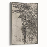 Forest Silhouette Etching - Mysterious Gothic Nature Wall Art Decor