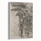 Forest Silhouette Etching - Mysterious Gothic Nature Wall Art Decor