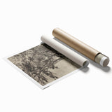 Forest Silhouette Etching - Mysterious Gothic Nature Wall Art Decor