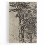 Forest Silhouette Etching - Mysterious Gothic Nature Wall Art Decor
