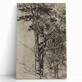 Forest Silhouette Etching - Mysterious Gothic Nature Wall Art Decor