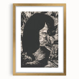 Black Cat Silhouette Print - Mysterious Gothic Wall Art Decor