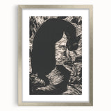 Black Cat Silhouette Print - Mysterious Gothic Wall Art Decor