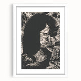 Black Cat Silhouette Print - Mysterious Gothic Wall Art Decor
