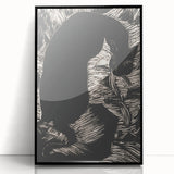 Black Cat Silhouette Print - Mysterious Gothic Wall Art Decor