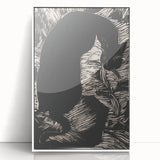 Black Cat Silhouette Print - Mysterious Gothic Wall Art Decor