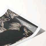 Black Cat Silhouette Print - Mysterious Gothic Wall Art Decor