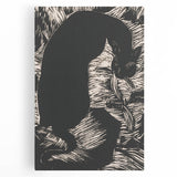 Black Cat Silhouette Print - Mysterious Gothic Wall Art Decor