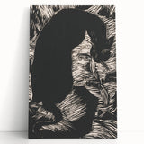 Black Cat Silhouette Print - Mysterious Gothic Wall Art Decor