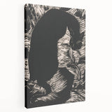 Black Cat Silhouette Print - Mysterious Gothic Wall Art Decor