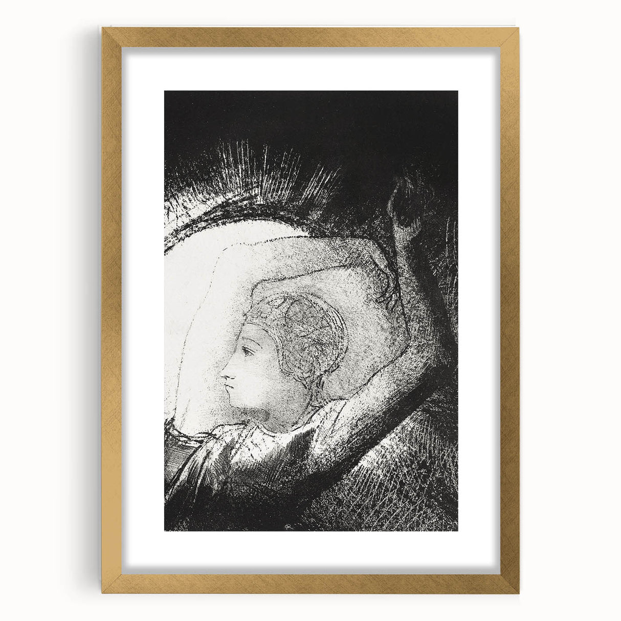 Celestial Goddess Gothic Canvas – Mystical Figure Gothic Wall Art Decor