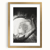 Celestial Goddess Gothic Canvas – Mystical Figure Gothic Wall Art Decor