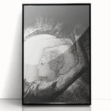 Celestial Goddess Gothic Canvas – Mystical Figure Gothic Wall Art Decor